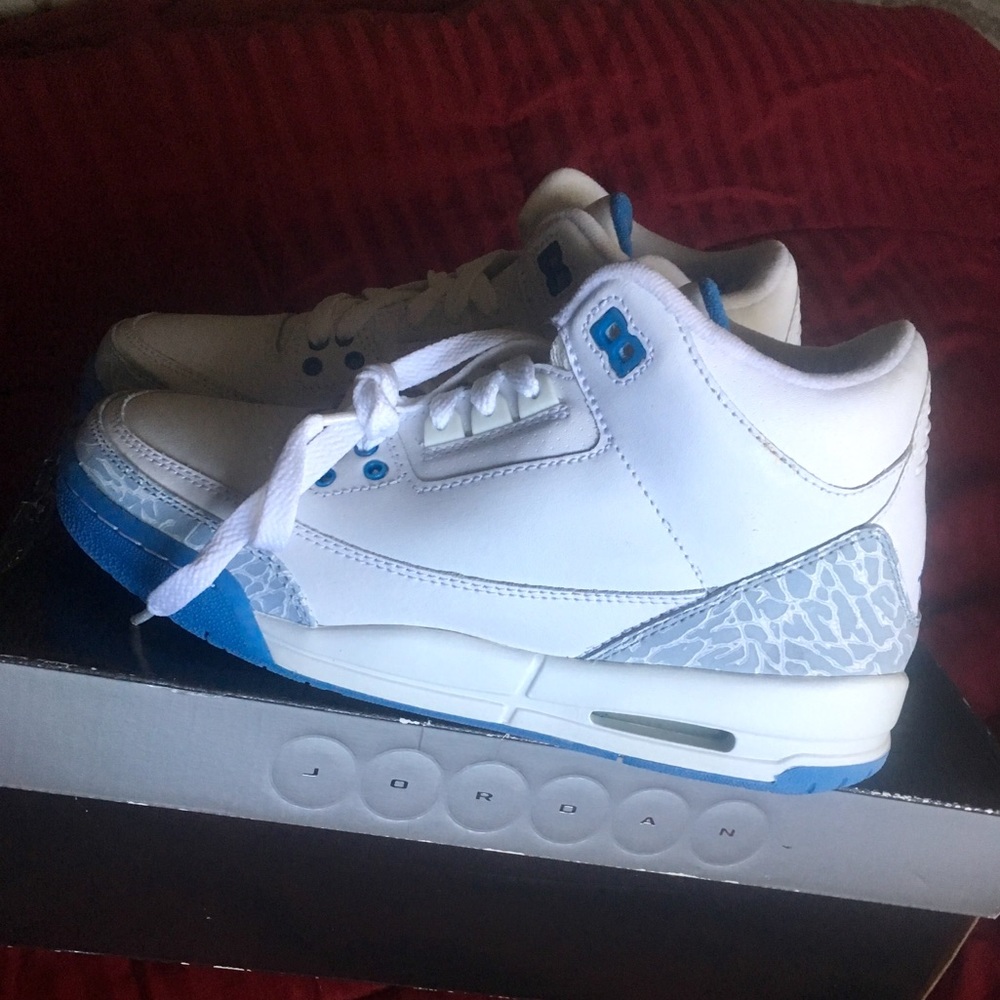 BRAND NEW- Air Jordan 3  Retro White/Harbor Blue